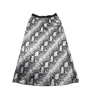 Victoria's Secret Knit Riot Snakeskin Slip Dress Women ? Gray NWT Midi Satin USA